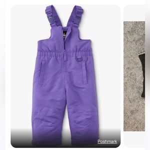 NEW Athletech purple snow suit 2T, toddler snow pants overalls